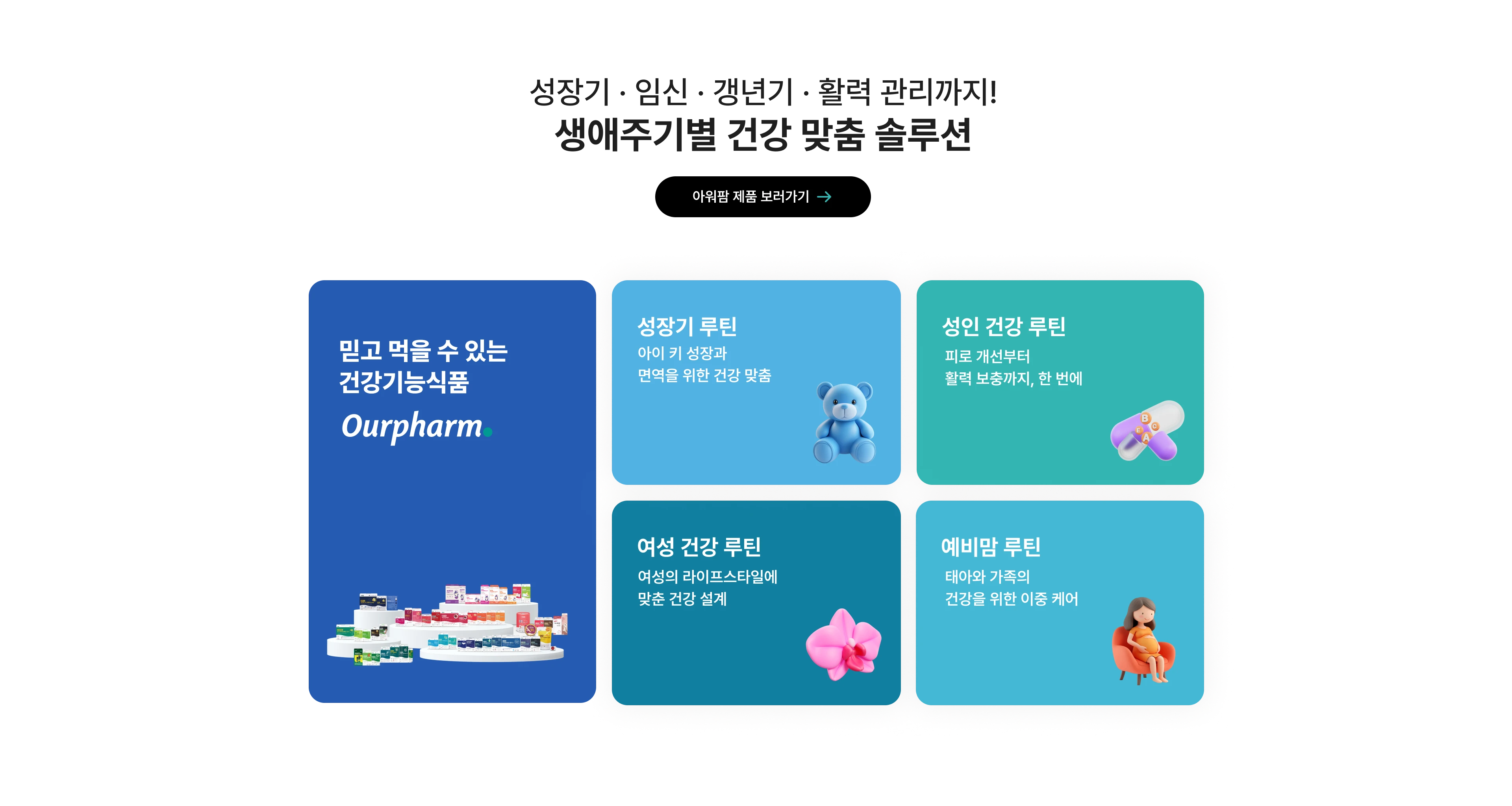성장기·임신·갱년기·활력 관리까지! 생애주기별 건강 맞춤 솔루션